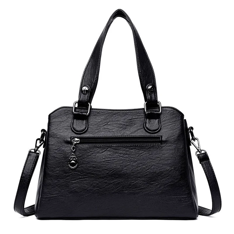 Повседневная Сумка тоут из натуральной овечьей кожи высокого качества большие