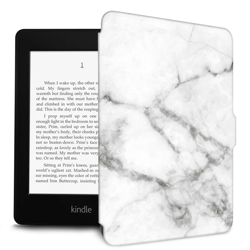 Мраморный чехол для Funda Kindle Paperwhite 1 2 3 ПУ + ТПУ силикон Автоматический
