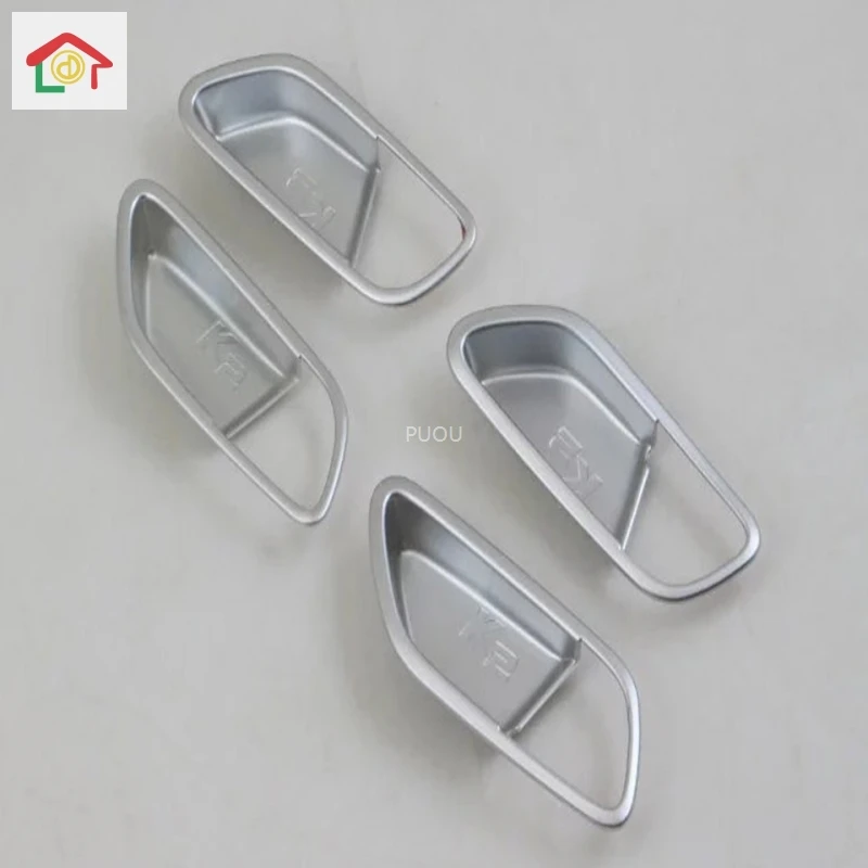 Для KIA K2 2017 4 шт. ABS Хромовая Автомобильная внутренняя ручка рамка отделкой