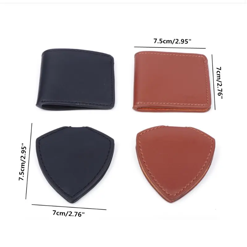 

Leather Electric Guitar Pick Holder Bag Folk Acoustic Guitar Plectrum Case