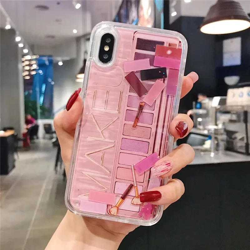 Quicksand макияж тени для век Палитра чехол для телефона iphone XS MAX XR X 7 8plus чехол гладкая твердая оболочка задняя крышка оболочка