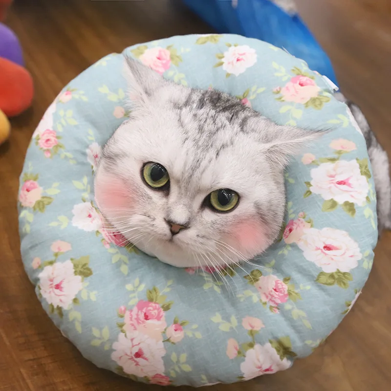 Pet Элизабет круг воротник хлопок собаки защитный царапин вырезом рубашка с