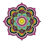 Автомобильные наклейки, 1 шт., 3D мультяшный стиль, красочная мандала, цветок, модные виниловые наклейки, водонепроницаемые автомобильные аксессуары, 25 см * 25 см