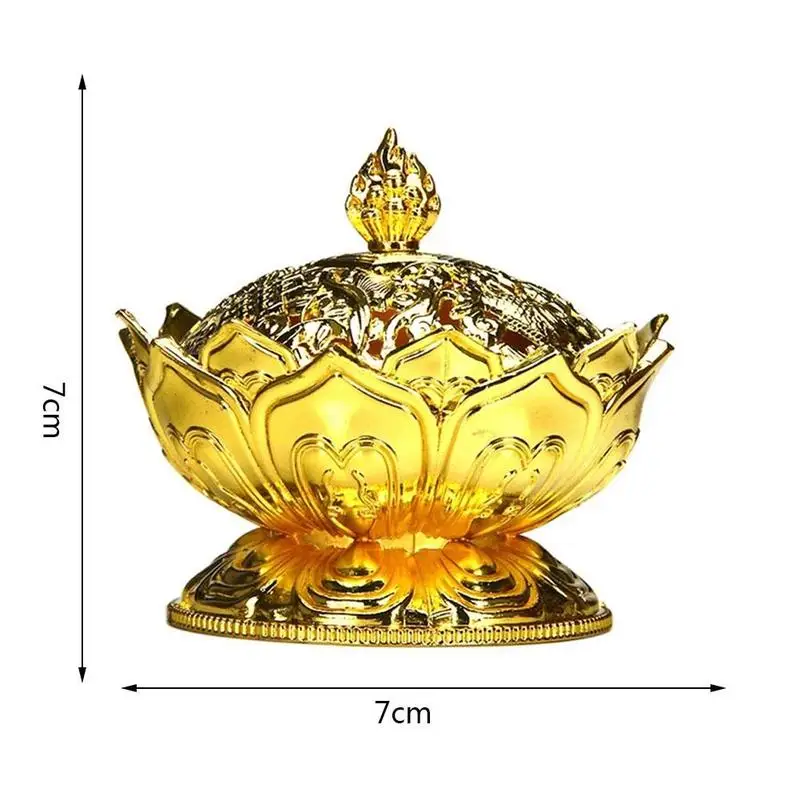 

Flower Incense burner alloy Zinc-copper dish Chinese Buddha Incense Holder Burner Brass Mini Sandalwood Censer Incense New