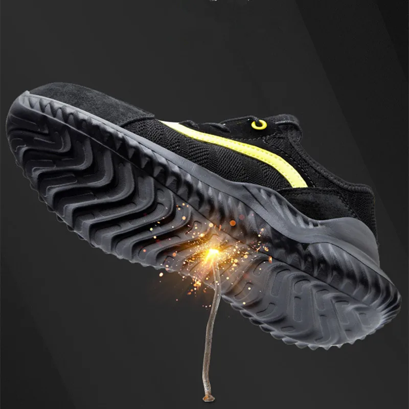 

Ultralight Safety Shoes Soft Bottom Breathable Anti-smashing Work Safety Boots Men Steel Toe Work Shoes Women Sneakers Men