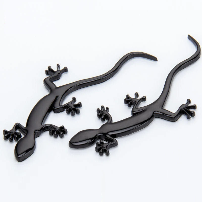 Автомобильный металлический 3D наклейки геккон двухсторонний скотч 1 пара