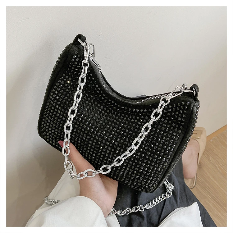 

Diamond Hobo Bag Women Handbag Clutch Fashion Vintage Shoudler Handbag Hobos Diamond Messenger Handbag Lady Shiny Hobo