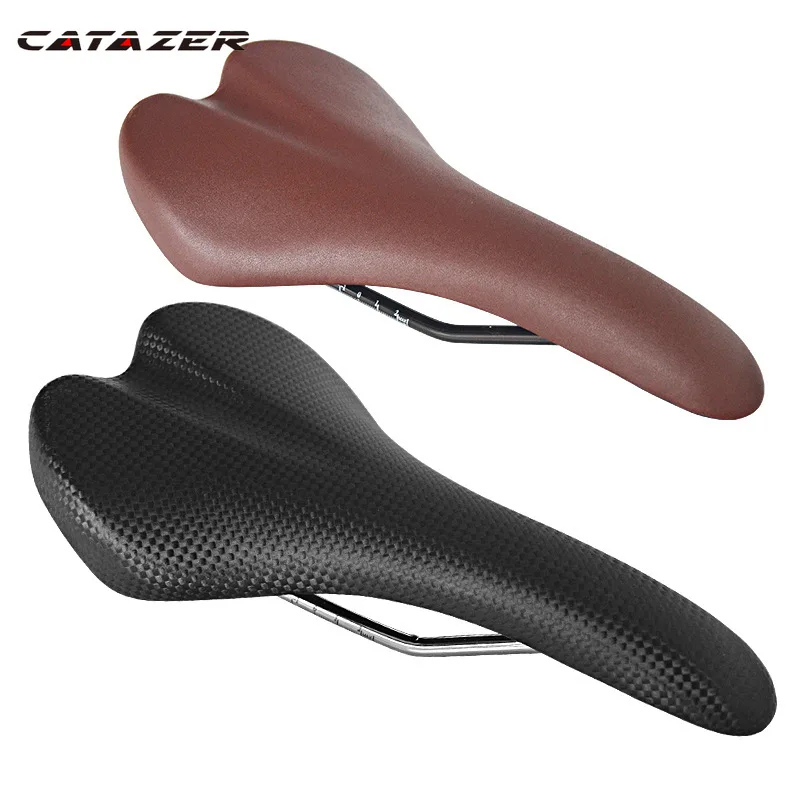 

PVC Bicycle Saddle Leather Mountain Road Bike Saddle Soft Comfortable Bike Cycling Seat 2 Color Bicycle Part Bicycle Seat
