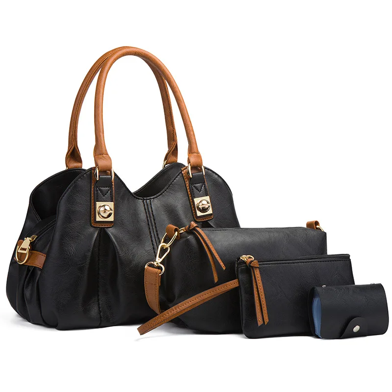 

Brand 3 Sets Women Handbags High Quality Patent Leather Female Messenger Bag Luxury Tote+Ladies Shoulder Crossbody Bag+Clutch