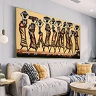 Абстрактный Африканский женский холст настенные картины плакат и принт Современная Настенная картина для гостиной дома Декор Куадрос