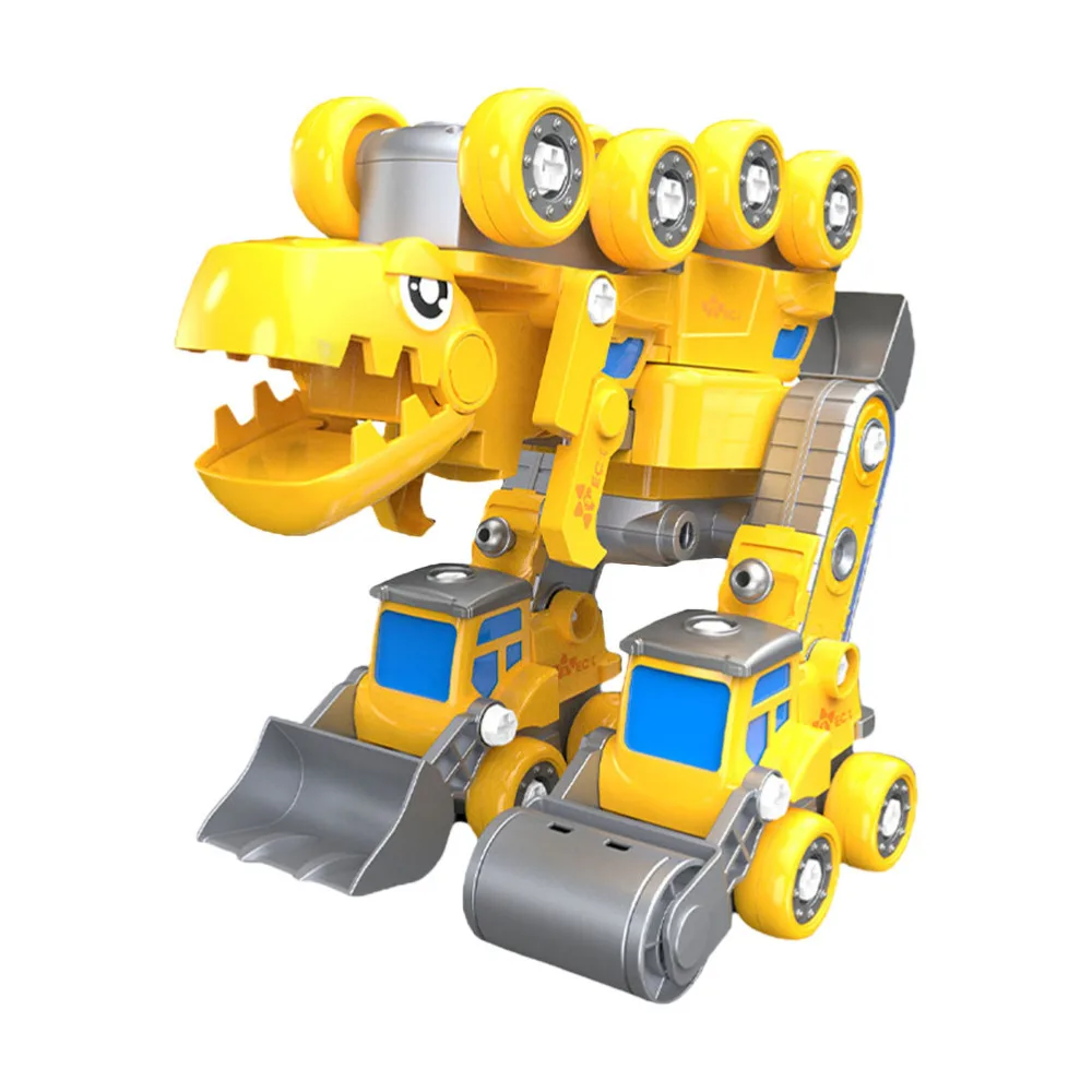 

1 Set 5-in-1 Take Apart Construction Vehicles Transform Robot Toys