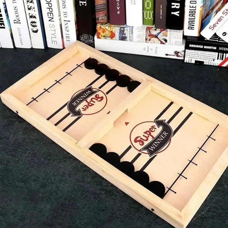 

Head-to-Head Wooden Desktop Hockey Table Game for Kids and Adults, Portable Hockey Game Set for Family Party, Birthday G W0YB