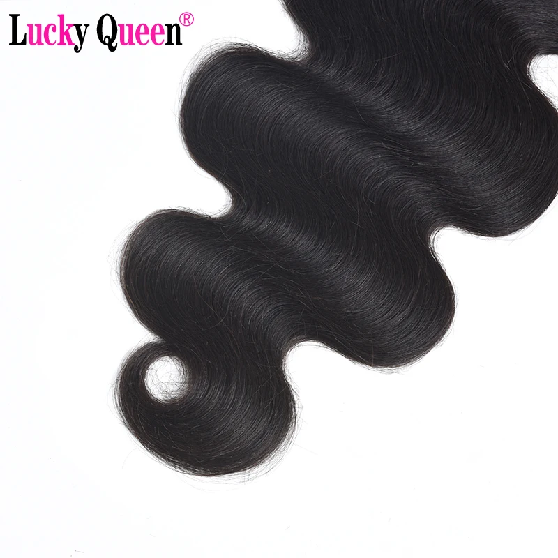 

Lucky Queen 4x4 Lace Closure with Baby Hair Brazilian Body Wave Closure 100% Human Hair 8-20Inch Medium Ratio Remy Hair
