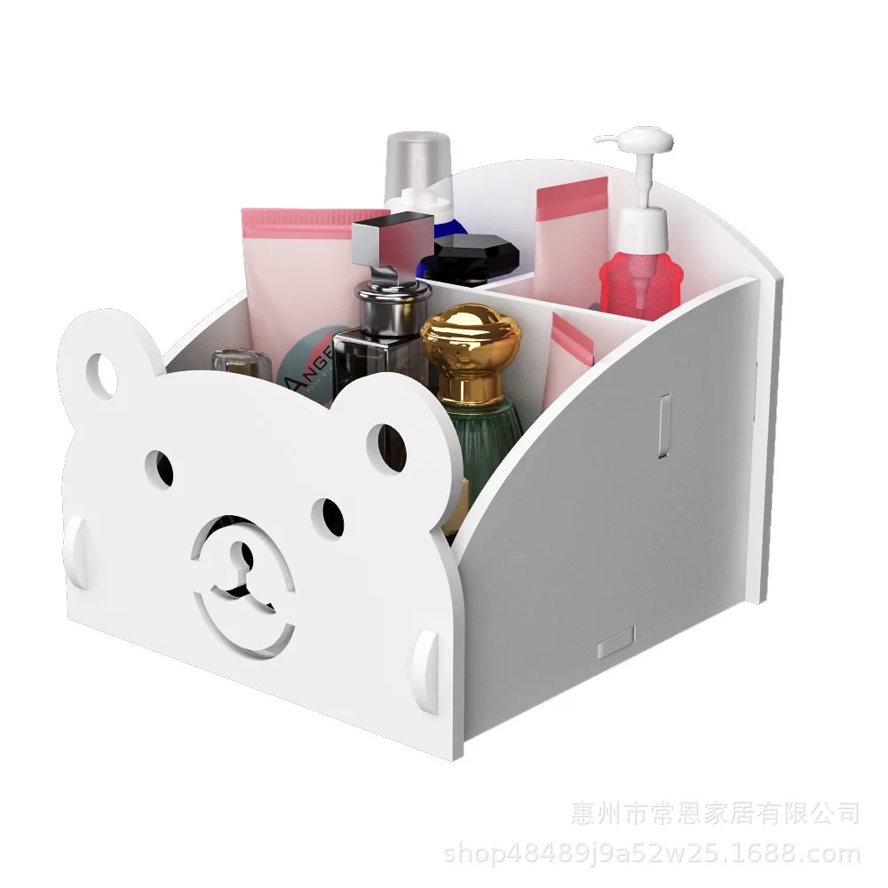 

Cute Bear Creative Mini Storage Box Household Desktop Organizer Cosmetic Storage Box Desk Organizer Stationery
