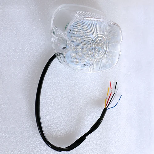 Transparent no plug Хвост светильник сложить для Harley тормоза указатель поворота номерного знака светильник хвост светильник для Sportster Dyna FXDL Electra Glides Road King - Цвет: Transparent no plug