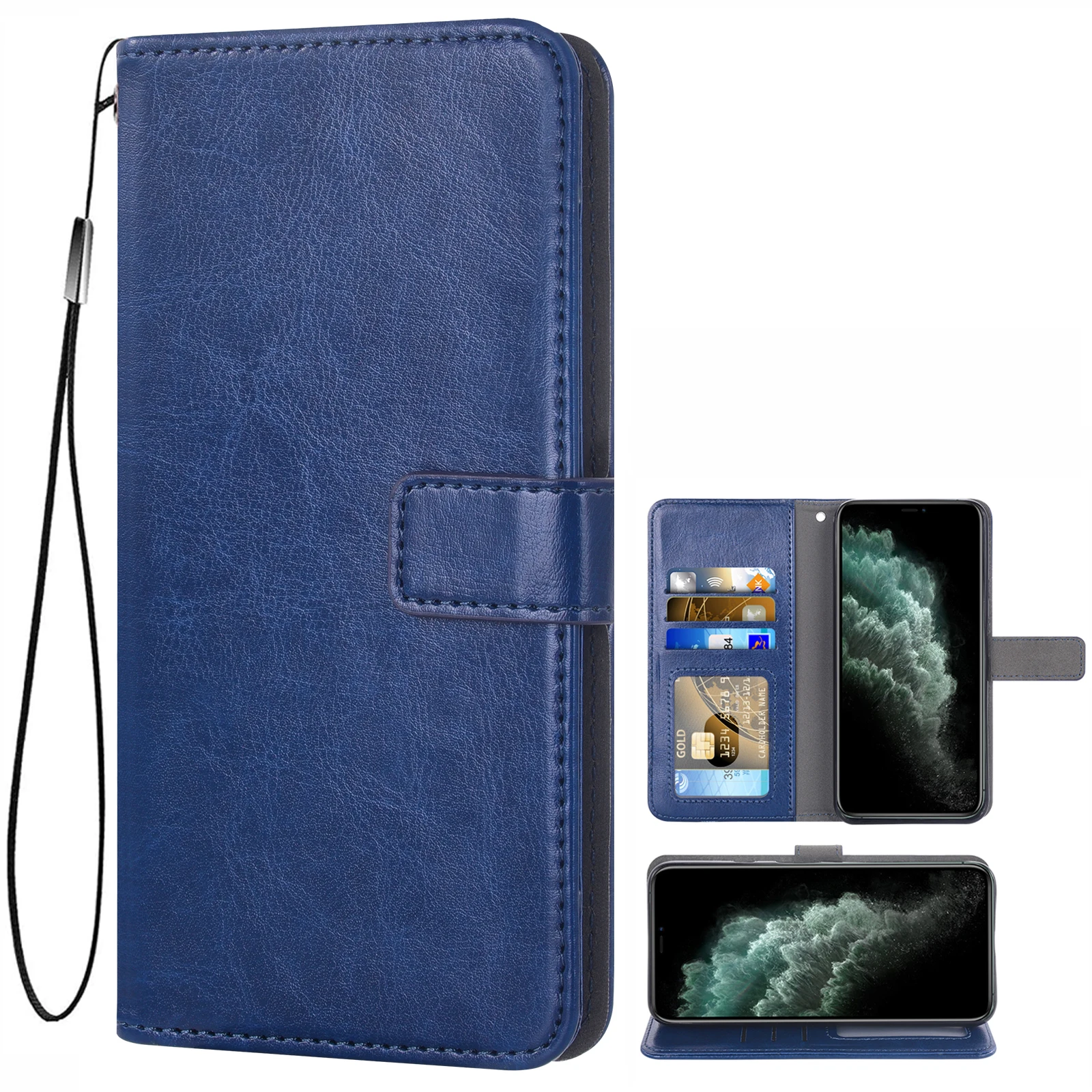 Кожаный чехол-книжка для LG V60 V50 V40 V35 V30 V20 G8 G8X ThinQ G7 G6 Plus G5 G4 Q Stylo 6 5 4 2 Stylus 3 Магнитный