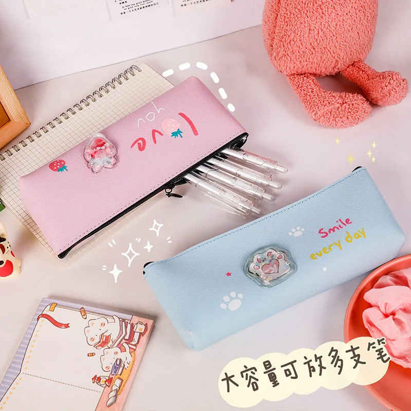 Простой Карандаш Чехол школьные принадлежности для студентов канцелярские