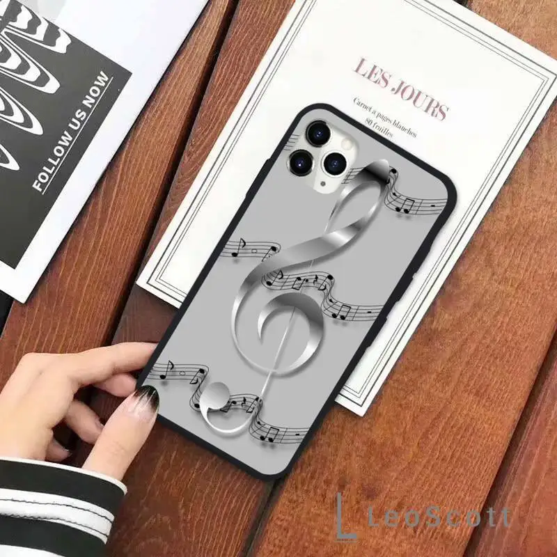 

Musical Notes ddj dj music Phone Case for iPhone 11 12 pro XS MAX 8 7 6 6S Plus X 5S SE 2020 XR Soft silicone
