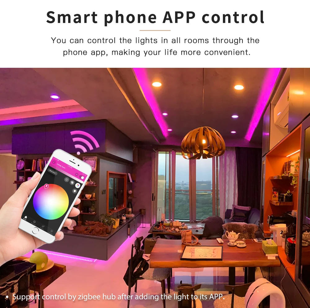DC5V 12V 24V RGB + ССТ/RGBW/CW Zigbee мини умная Светодиодная лента Управление Голос для эхо