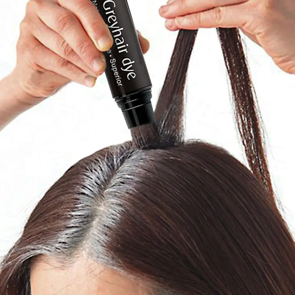 

20ml One-Time Hair Dye Pen Hair Dye Cream Brush Coffee Color Dark Brown Black Hair Root Touch Up Hair Color Stick DIY Hair Tool