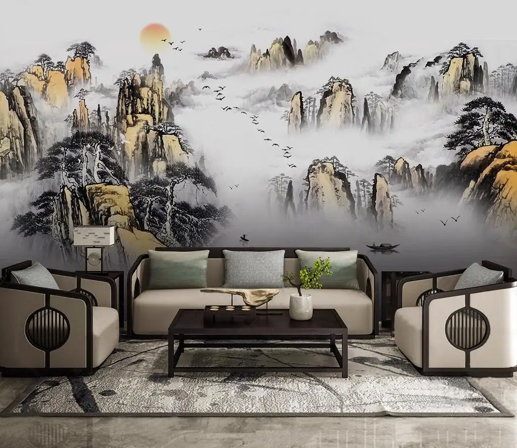 

beibehang custom Abstract landscape scenery mural wallpapers for living room background papel de parede 3D wall paper home decor