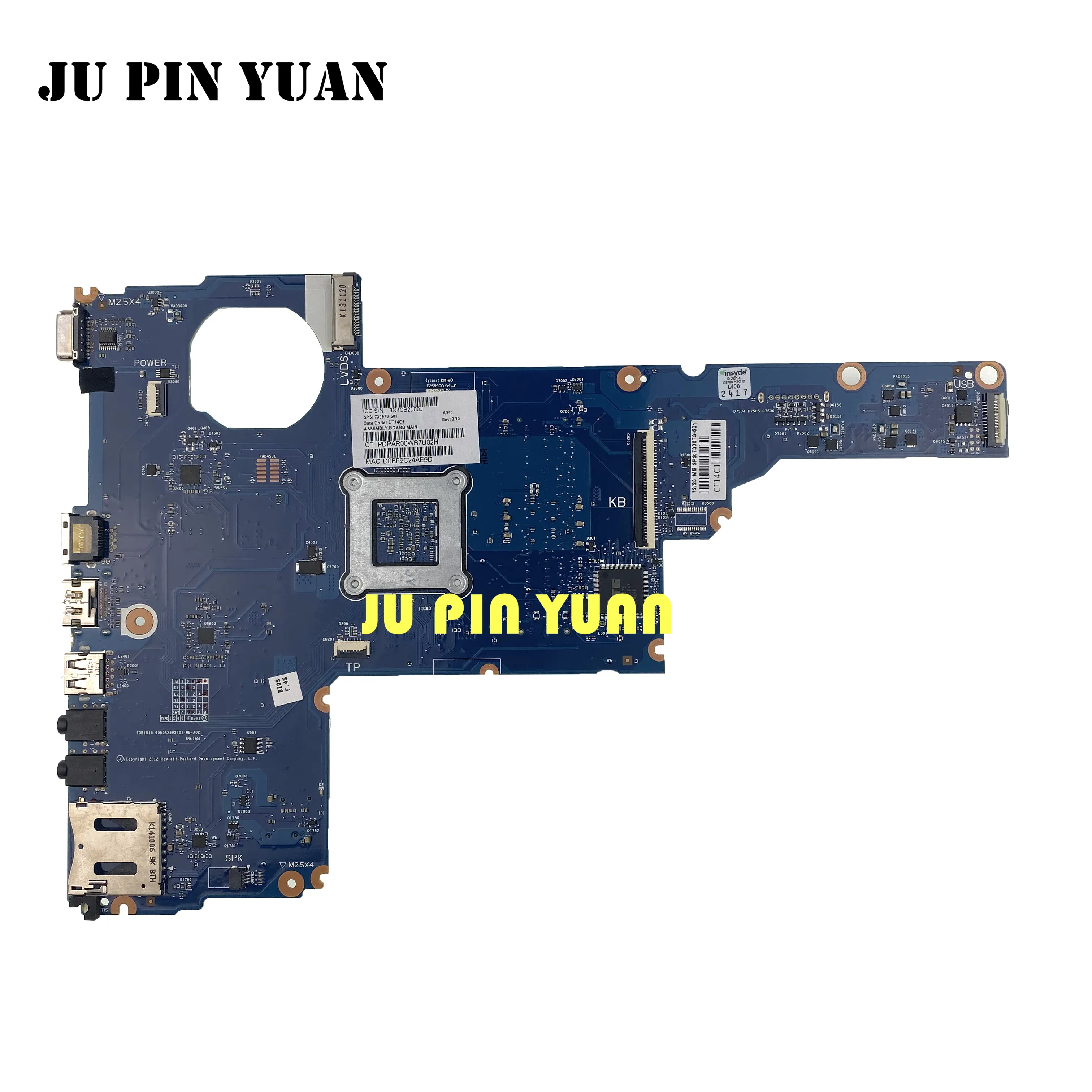 

730573-001 730573-501 For HP 2000-2D laptop motherboard 6050A2562701-MB-A02 All functions fully Tested