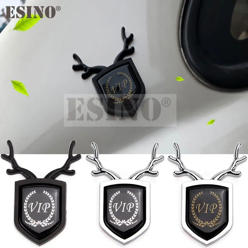 

2 x Car Styling Lucky Deer VIP Style ABS Decorative Emblem Car Grill Body Trunk Fender Badge Sticker Decal Auto Accessory