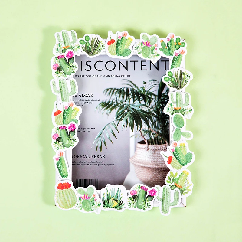 46Pcs/Box Vintage Succulent Plants Paper Sticker Decoration Stickers DIY Journal Diary Scrapbooking Label | Дом и сад