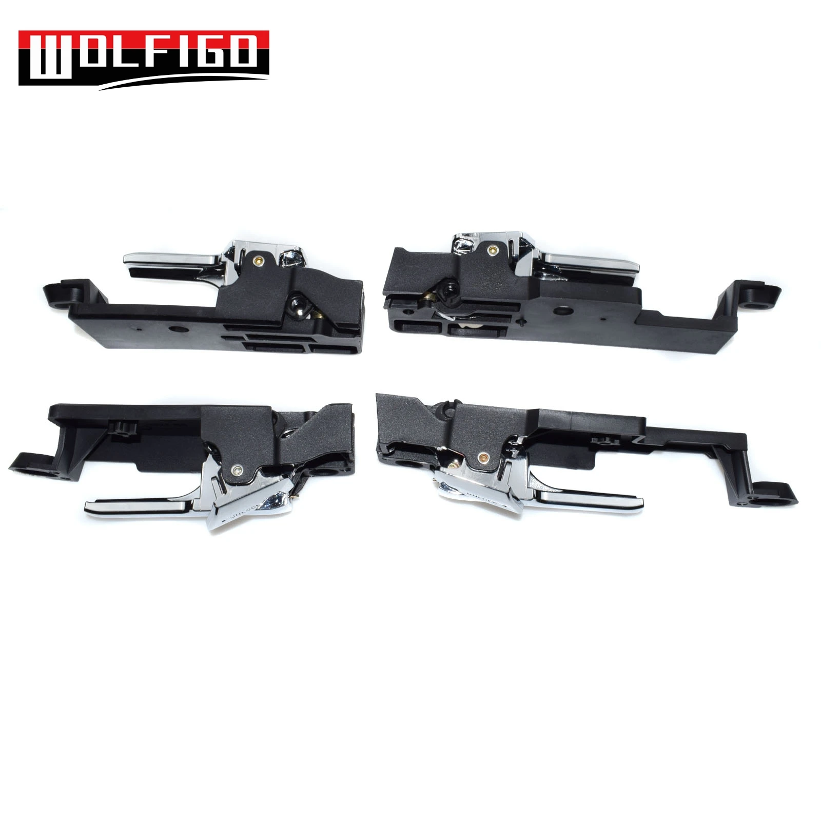 WOLFIGO Хромированная ручка межкомнатной двери для Ford Fusion Lincoln MKZ Mercury Milan 6E5Z5422600, 6E5Z5422601B, 6E5Z5422600A, 6E5Z-5422601