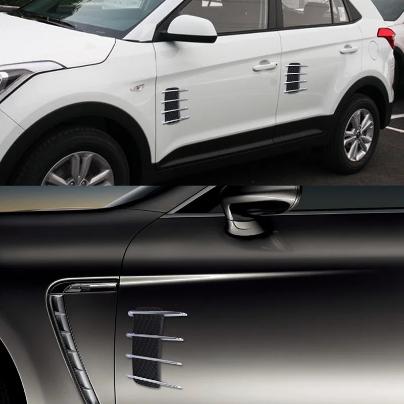 2 шт./компл. автомобиля 3D декоративные наклейки Акула Гилл моделирования