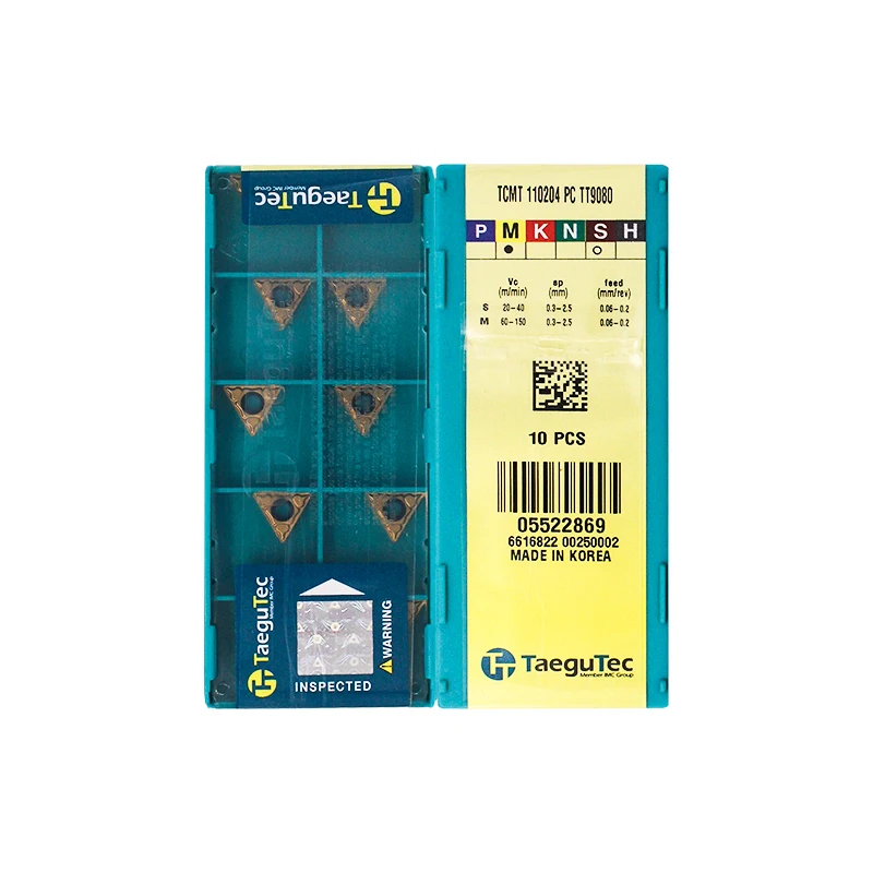 TCMT110204 PC TT9080 100% оригинальная твердосплавная вставка TAEGUTEC лучшего качества 10