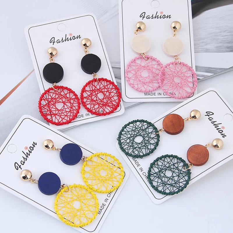 2020 модные роскошные простые большие круглые серьги женские Модные полые