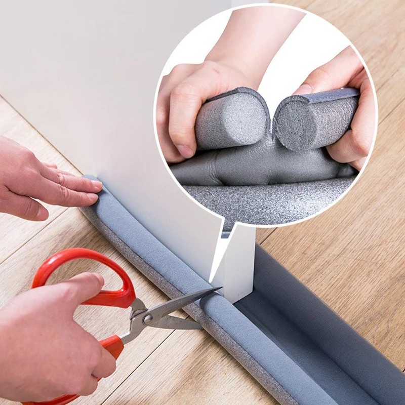 93cm Durable High Quality Fabric Under Door Draft Guard Stopper Cuttable Household Window Dust-proof Sound Proof Sealing Strips |