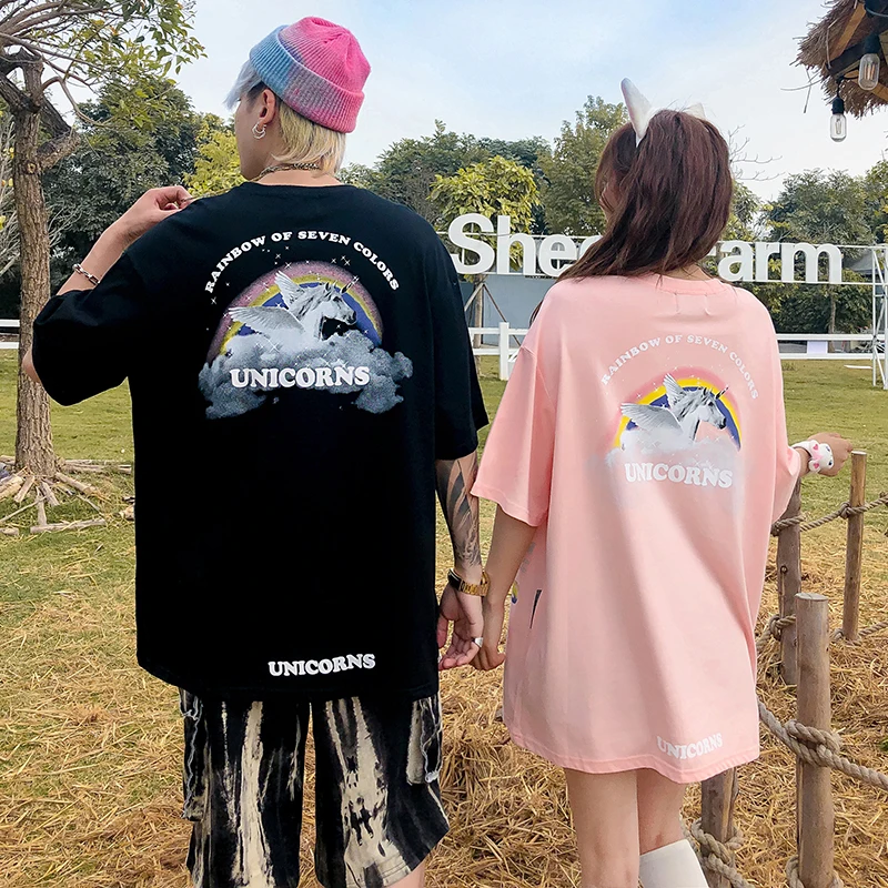 Футболка в стиле хип хоп для мужчин и женщин летняя повседневная футболка с