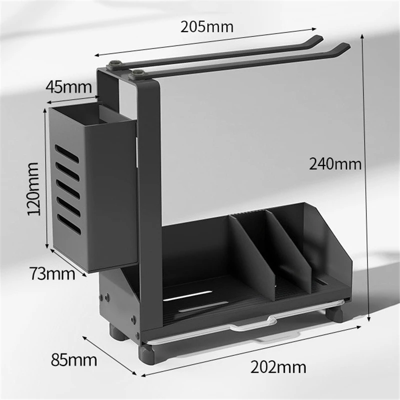 

Kitchen Sink Caddy Organizer Wall Mounted Sponge Holder Drain Storage Rack Metal Rag Cloth Rack Stand Accessories
