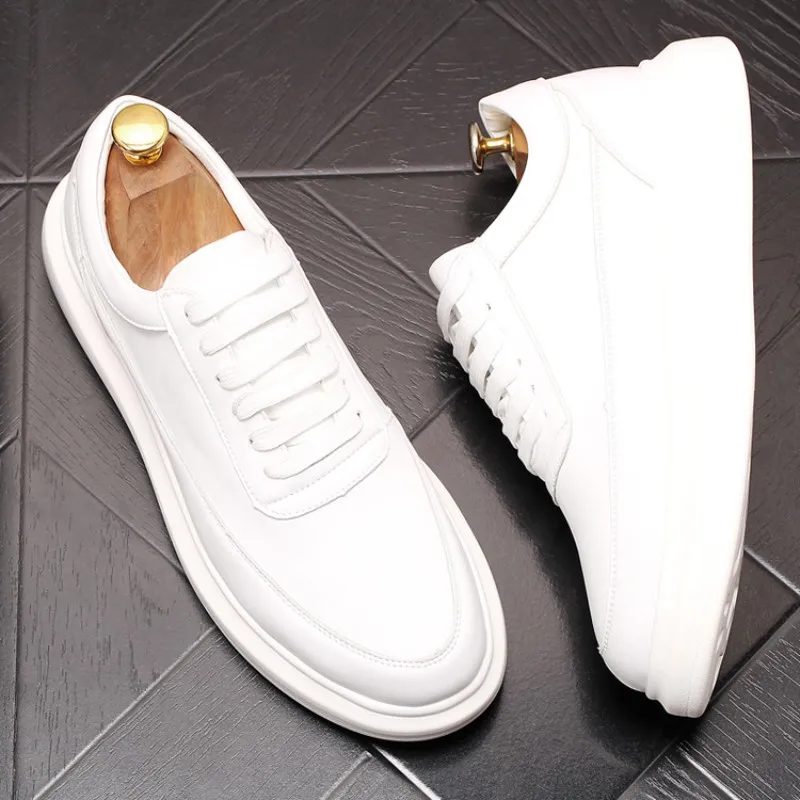 Men's casual shoes beans men's fashion loafers board shoe thermal insulation small white w22 | Обувь