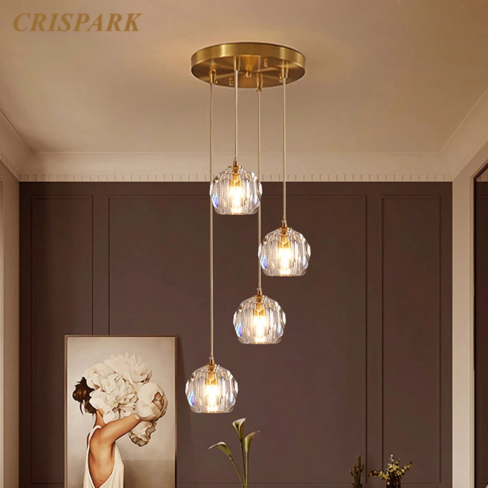 Современный светодиодный Люстра светильник ing Роскошные прозрачного хрусталя