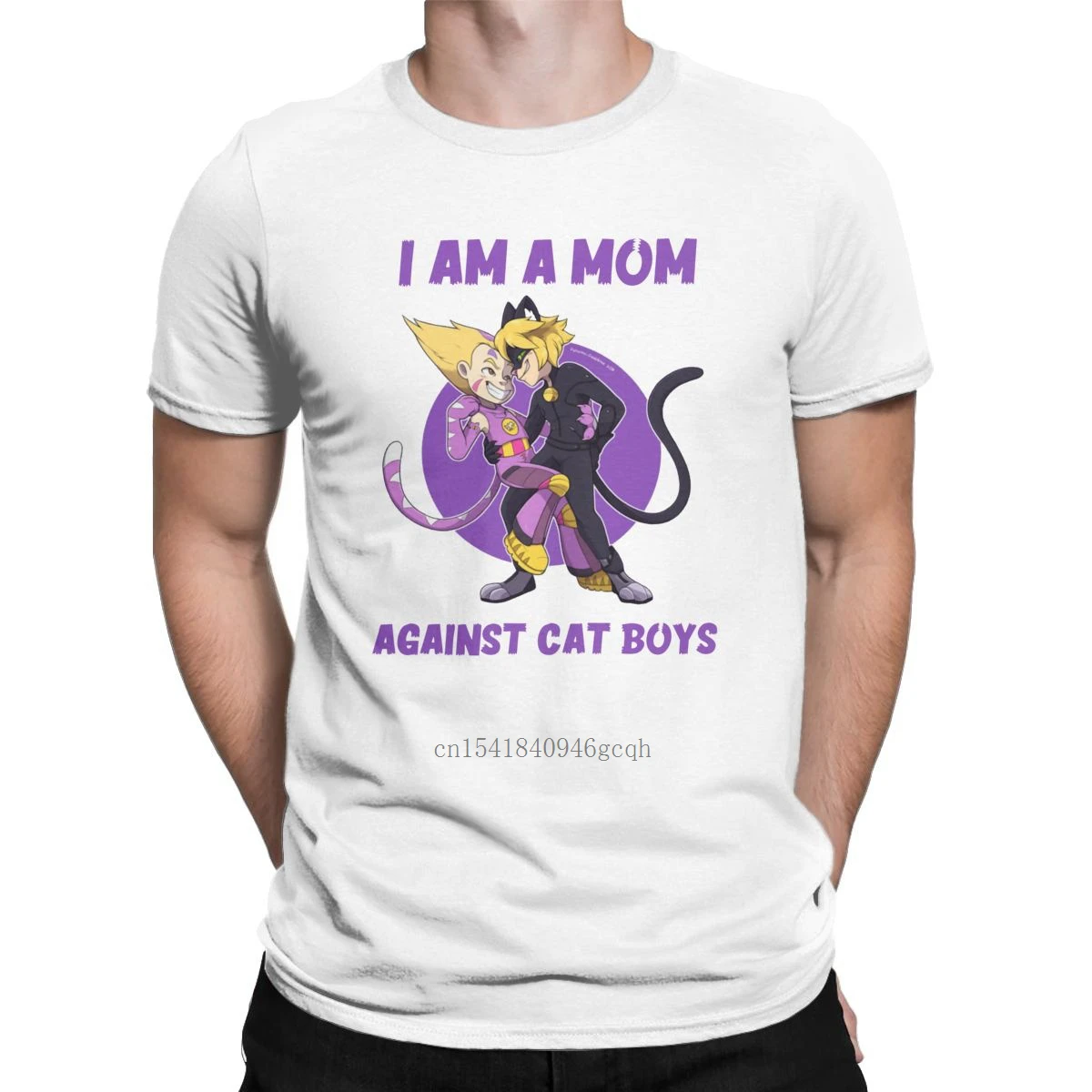 

Men T-Shirt I Am A Mom Against Cat Boys Funny Cotton Tees Short Sleeve Cool Novelty T Shirt Crewneck Tops Gift