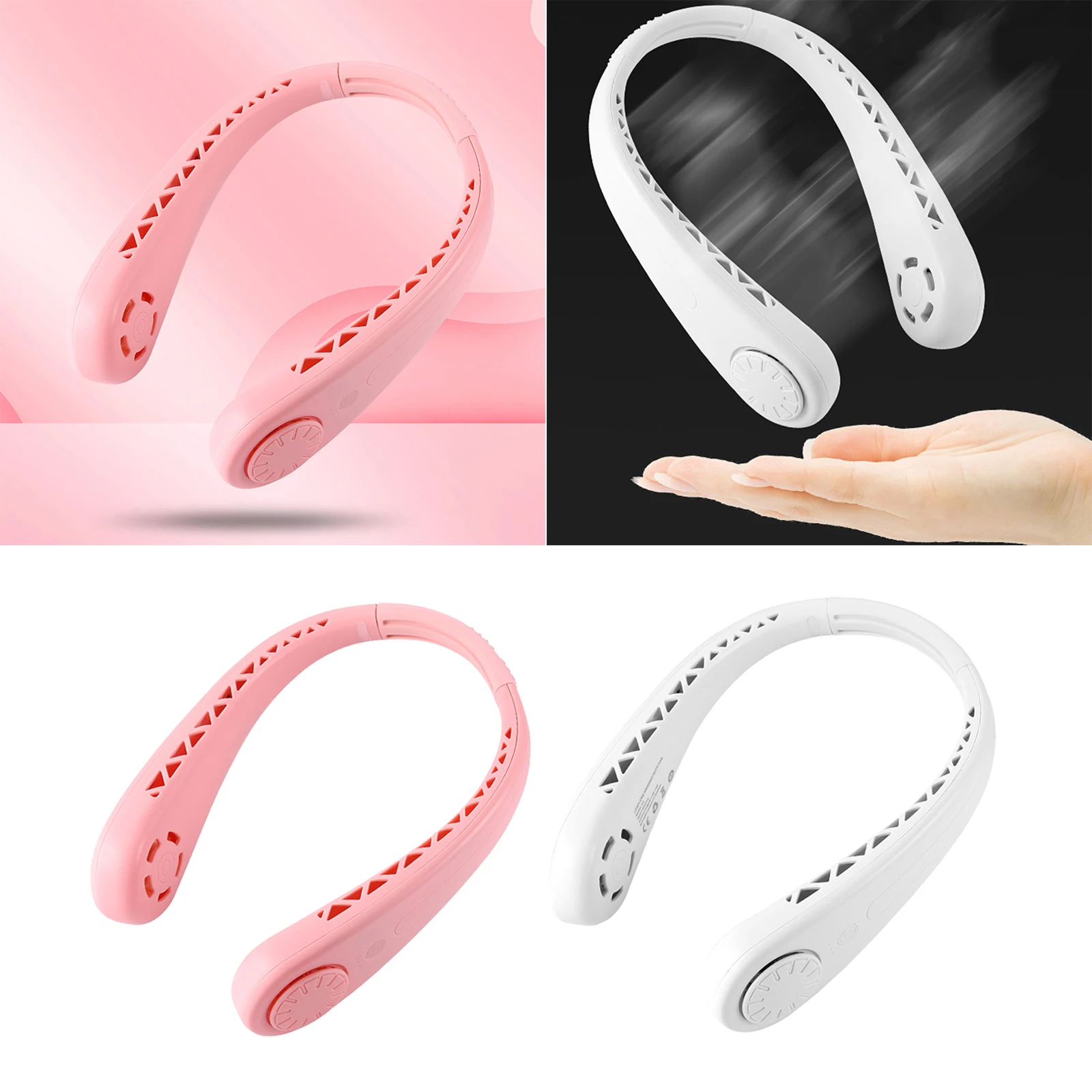 

Electric Bladeless Neck Fan, Portable Neck Fan, Personal Cooling Fan Hanging Sports Fan Rechargeable for Travel Office