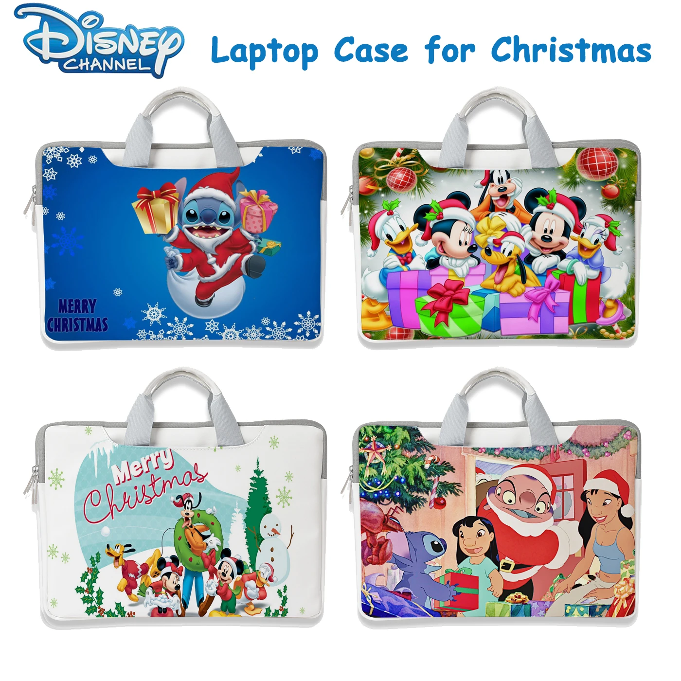 

Рождественский чехол для ноутбука с Микки и Минни стичем для MacBook Air Pro 13 14 15,6, чехол для ноутбука, водонепроницаемая сумка для Dell, Lenovo, Huawei
