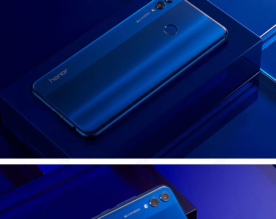 Мобильный телефон HONOR 8X с глобальной прошивкой, 4 ГБ, 64 ГБ, Восьмиядерный процессор Kirin 710, 6,5 дюймов, Android 9,0, 3750 мА/ч, сканер отпечатков пальцев, 20 МП