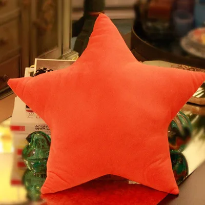 Orange star Звезда в форме сердца бросок набивная Подушка плюшевая кукла, подарок для девочки диванная подушка бросок декоративная наволочка для подушки Свадебный декор - Цвет: Orange star