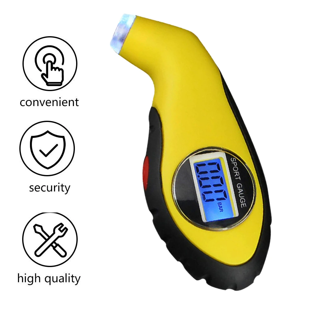 Tyre Air Pressure Gauge Meter For Auto Car MotorcycleElectronic Digital LCD Tire Manometer Barometers Tester Tool |