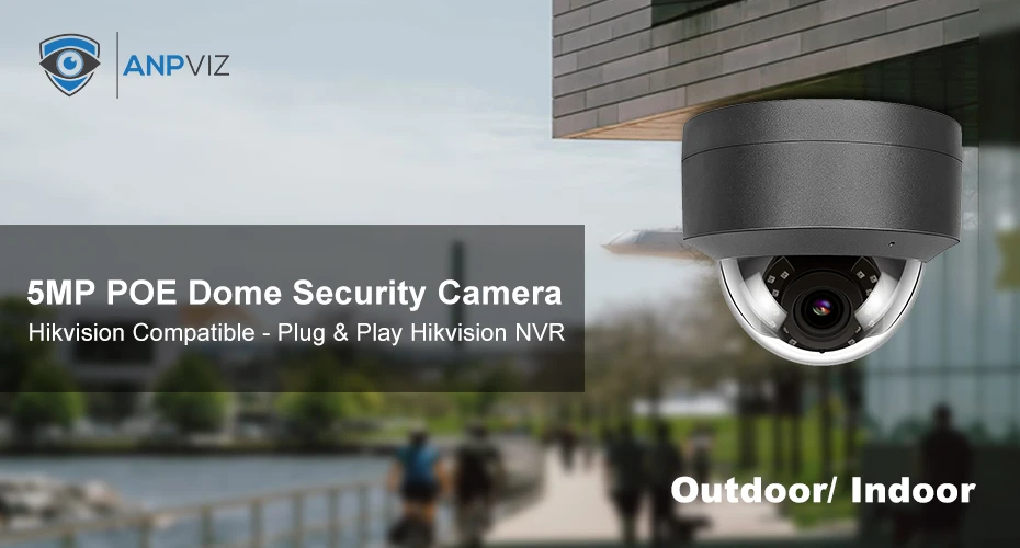 Совместимость с Hikvision H.265 5MP IP камера POE 2952*1944 Plug& Play наружная купольная камера видеонаблюдения s CCTV