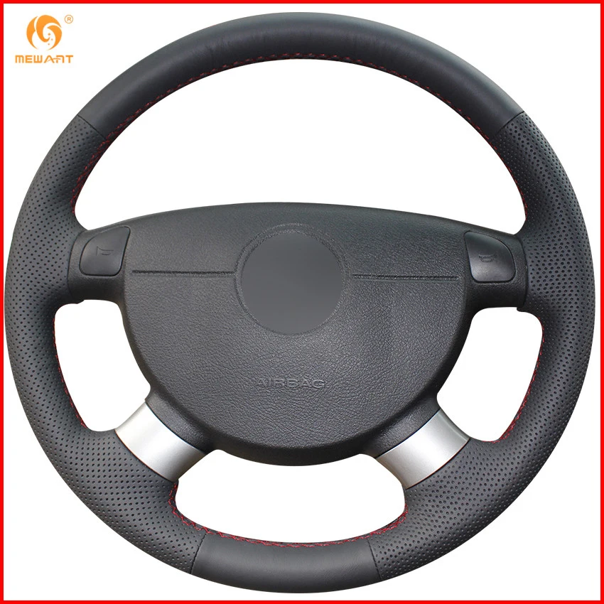 Детали из черной натуральной кожи для Chevrolet Lova Aveo Buick Excelle Daewoo Gentra 2013 2015|car steering wheel