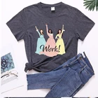 Встаньте работы Гамильтон молодых лоскутной и голодные музыкальный Футболки-топы забавные подарки унисекс футболки Для женщин футболка 100% хлопковая футболка