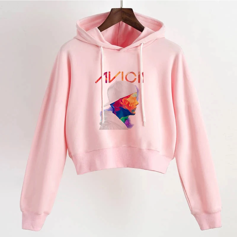 

Music Dj Avicii R.I.P 1989-2018 Wake Me Up Women Crop Hoodie Long Sleeves Fashion Sweatshirt Female Harajuku Top Street Clothing