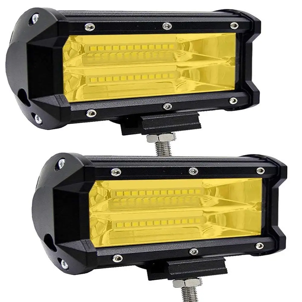 

2 pieces 5" 72W high power IP67 waterproof 4300K 6500K 10-30V DC offroad car led work light amber 12v 24v