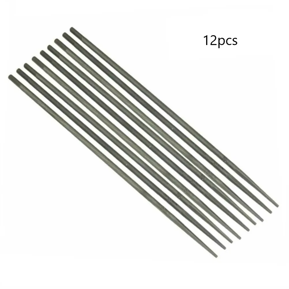 

12pcs Brand New Round Chainsaw Saw Chain Files 4.8mm 3/16\" Garden Power Equipment Chainsaw Parts Accessories