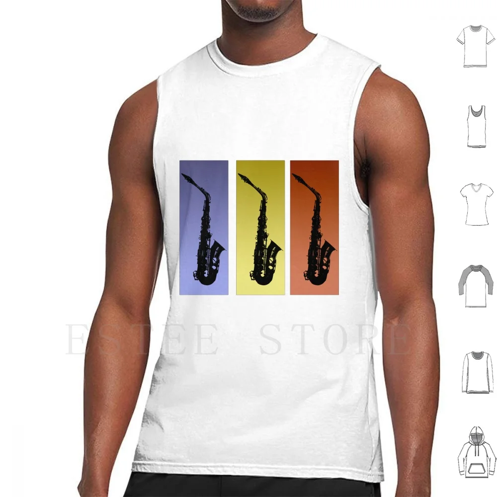 

Футболка для саксофона, майка, хлопковый жилет для саксофона, музыкальных инструментов, джаза, блюз, Ska, большая латунная группа